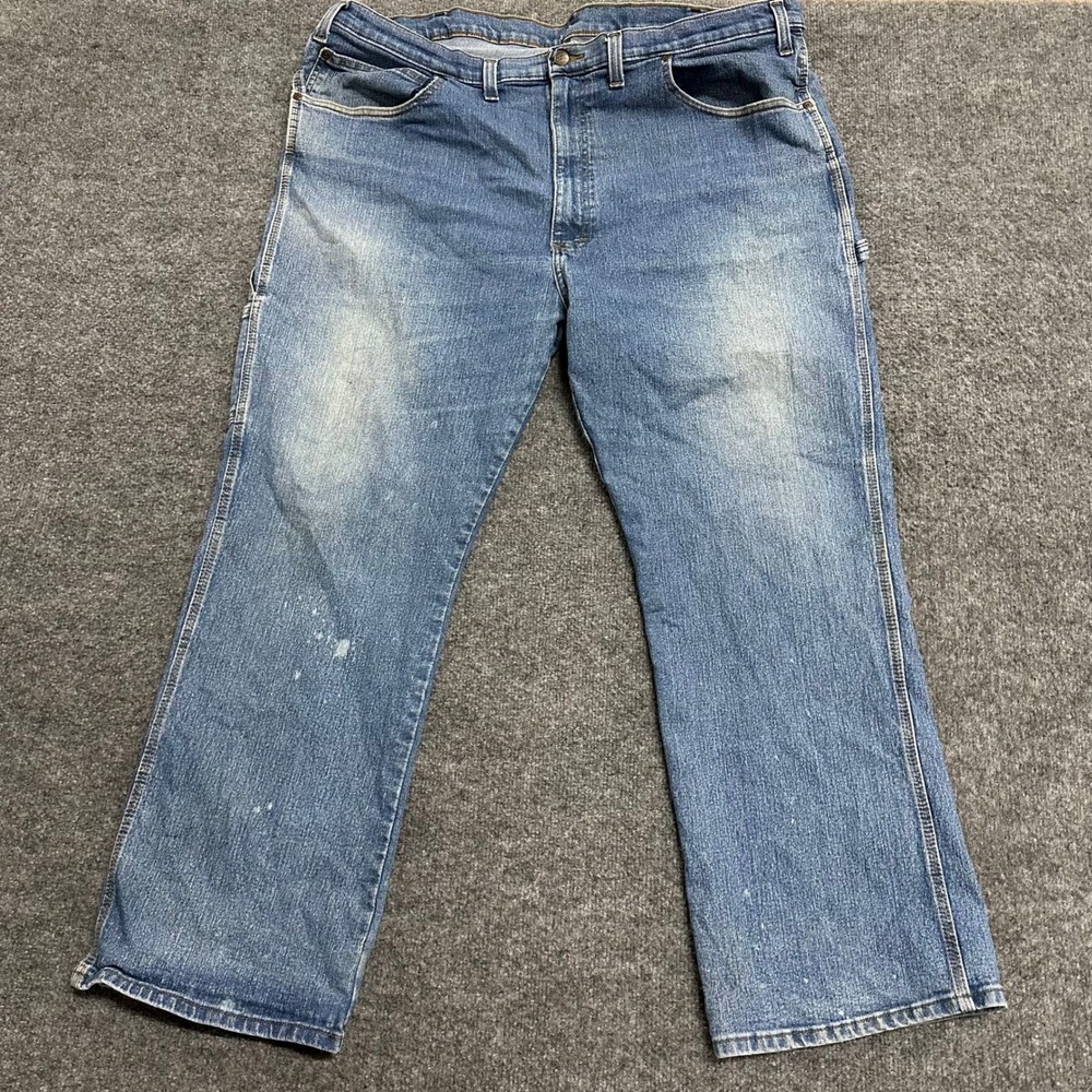 Dickies Carpenter Jeans Mens Size 44x30 Blue Denim Relaxed Straight Workwear